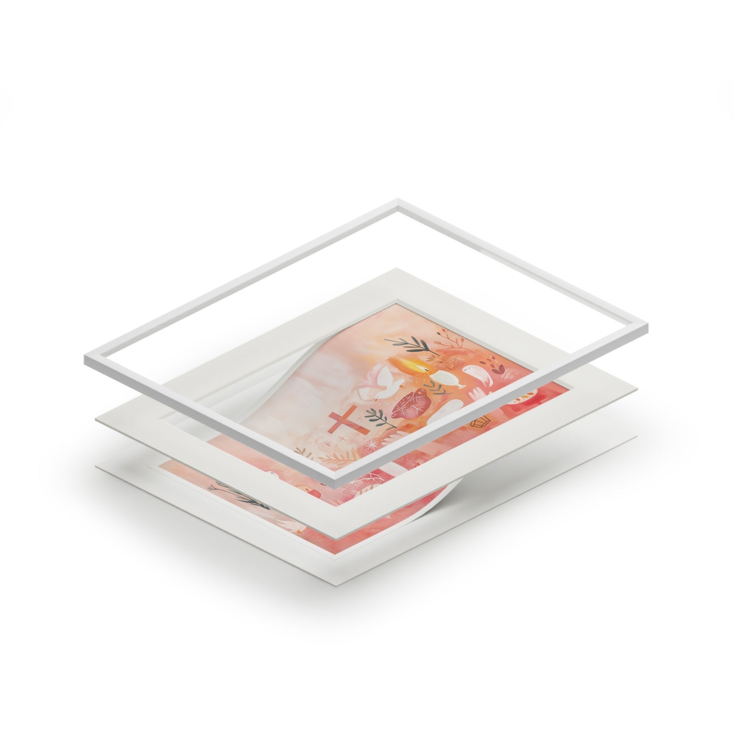 SYMBOLS OF LOVE Fine Art Print (Passepartout Paper Frame)