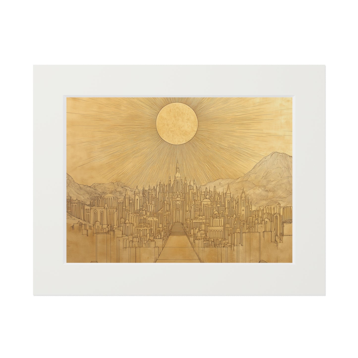 NEW JERUSALEM Fine Art Print (Passepartout Paper Frame)