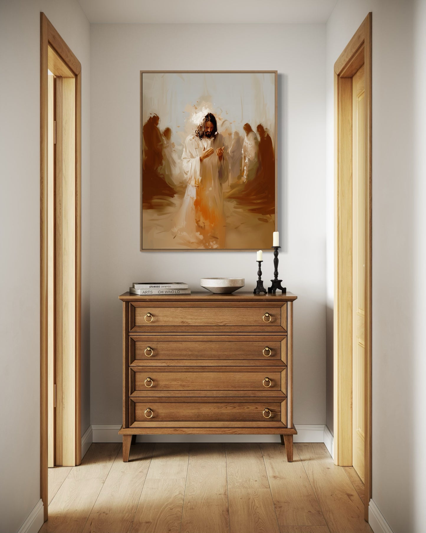 ANOINTED BY GRACE (Stretched Canvas Print + Floating Oak Frame)