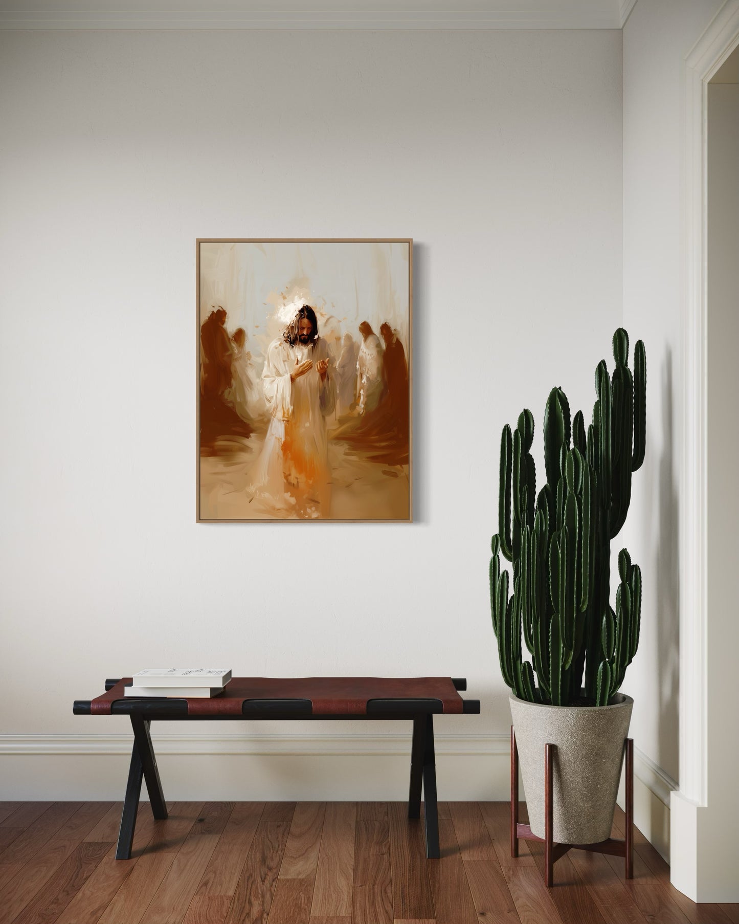 ANOINTED BY GRACE (Stretched Canvas Print + Floating Oak Frame)
