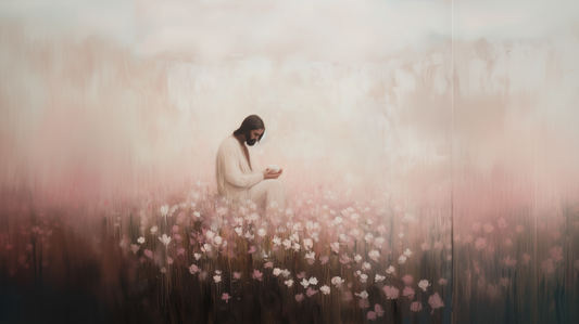 CONSIDER THE LILLIES (Stretched Canvas Print + Floating Oak Frame)