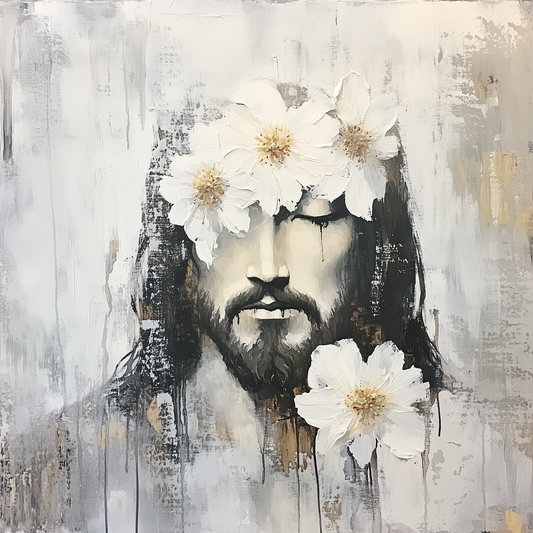 CROWNED IN PURITY (Stretched Canvas Print + Floating Oak Frame)